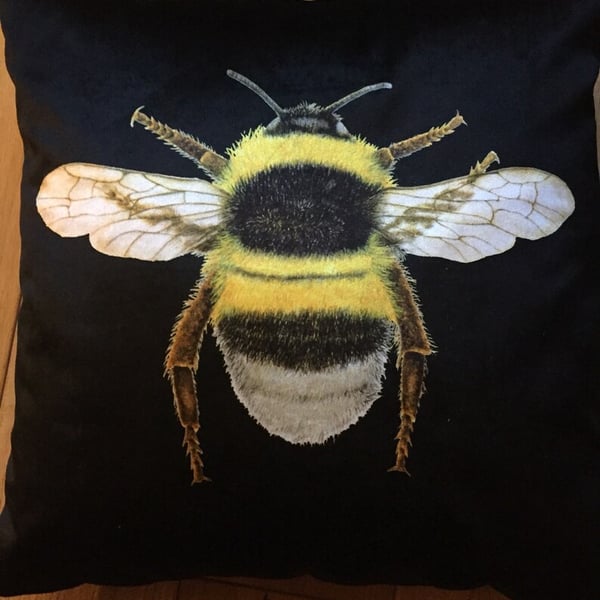 Bee Cushion    Black Bee Cushion