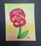 Pansy ACEO Mini Gouache Painting Art Trading Card