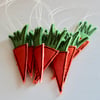 Ten Little Fabric Carrots - Easter Decorations