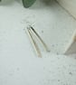 Earrings, Sterling Silver Flower Pattern Bar Droppers - Image 3