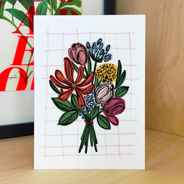 Birthday Card - Birthday Flowers Card