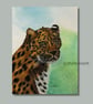 Original Amur Leopard Colour Pencil Drawing – A3 Wildlife Art