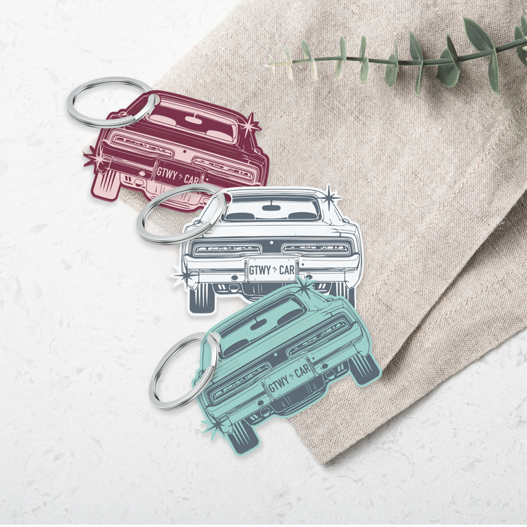 Getaway Car - Vintage: Girly Car Accessory, Acrylic Keychain, Vintage Vibes