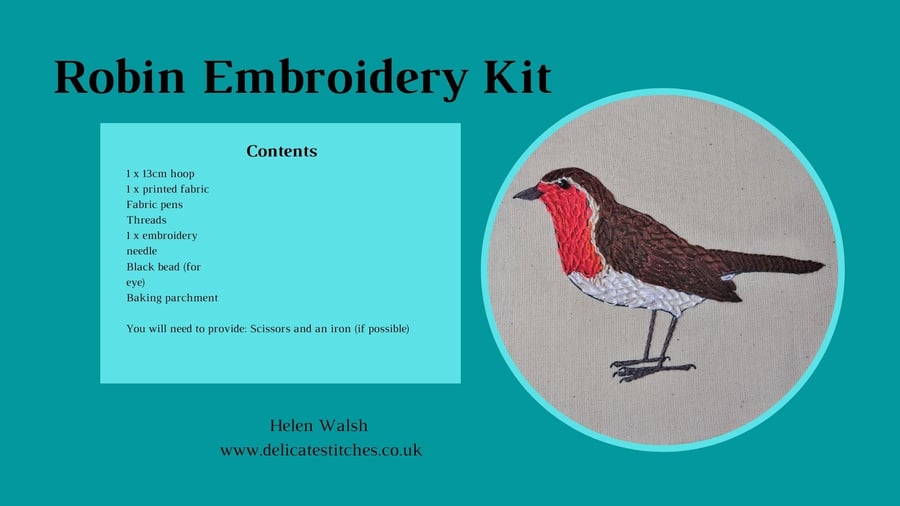 Robin Hand Embroidery Kit