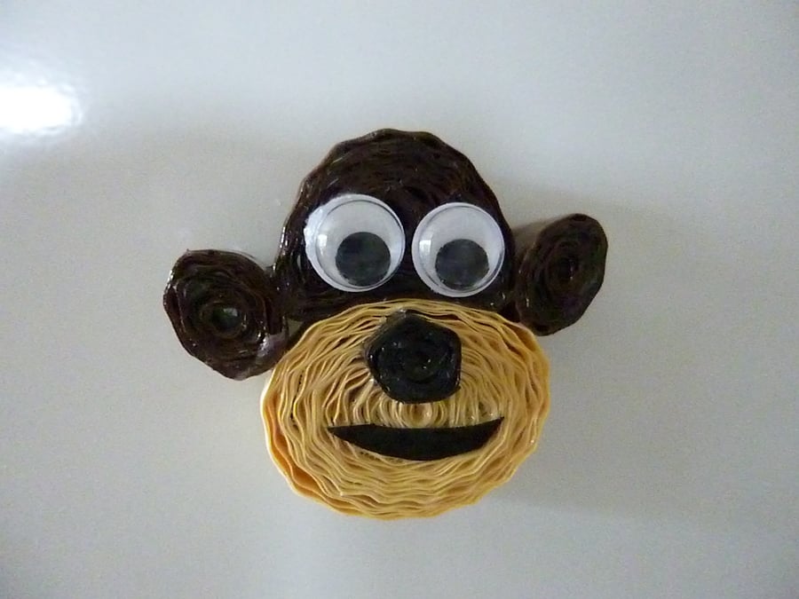 Quilled Monkey Fridge Magnet