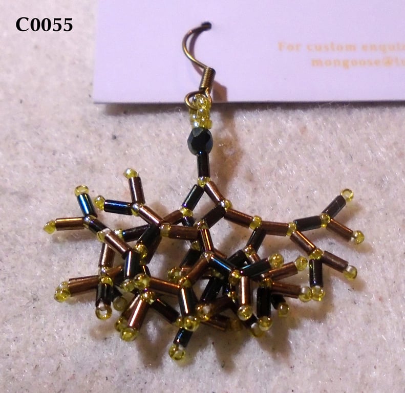 Fractal-style earrings (customisable)