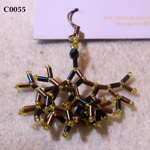 Fractal-style earrings (customisable)