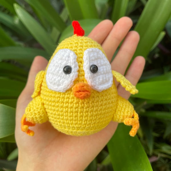 Crochet Chicken Doll Crochet Animal Doll Knitting Chicken Doll Car Bag Decor