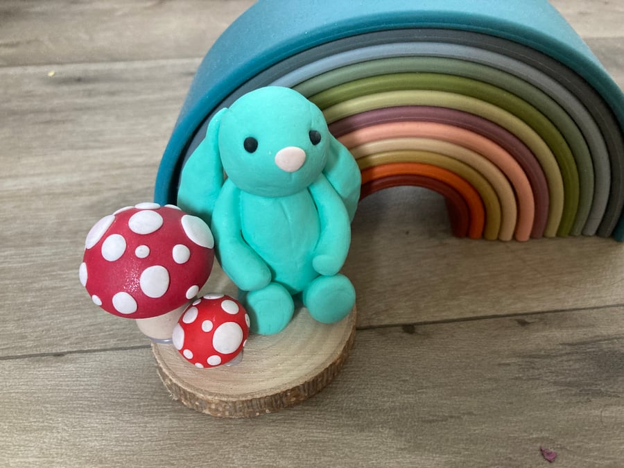 Handcrafted clay birthday cake topper - favouri... - Folksy