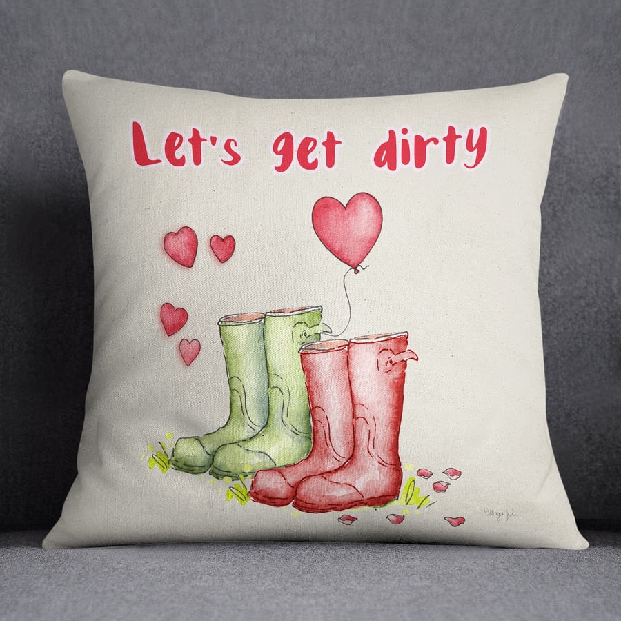 Let's Get Dirty Valentine's Cushion