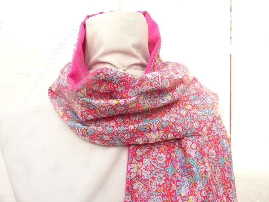 Liberty of London Print Long Scarf.Cotton Tana Lawn Cashmere .  