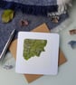Hydrangea Greetings Card, Handmade Botanical Linocut Card - Image 2