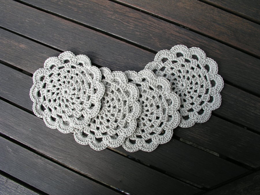Crochet doilies set of 4