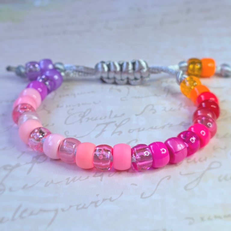 Sunset Ombré Beaded Bracelet