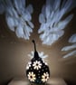 Turquoise Daisy Gourd Lamp - Image 3