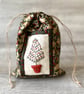 Christmas Tree Drawstring Bag with Hand Embroidery  - Image 6