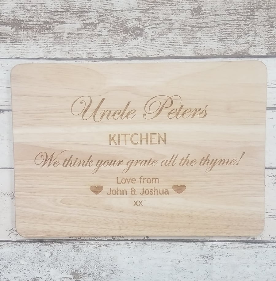  Personalised Family Cutting Chopping Board Birthday Gift housewarming gift 