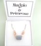 Moonstone and Vintage Pale Pink Satin Glass Bead Necklace - Image 2