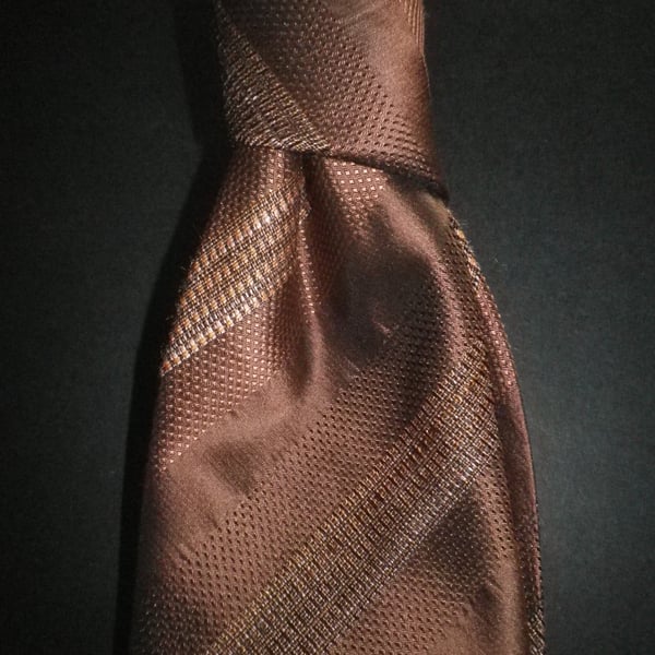 Bronze tone on tone 8cm blade classic silk tie, free shipping, gigt wrapped
