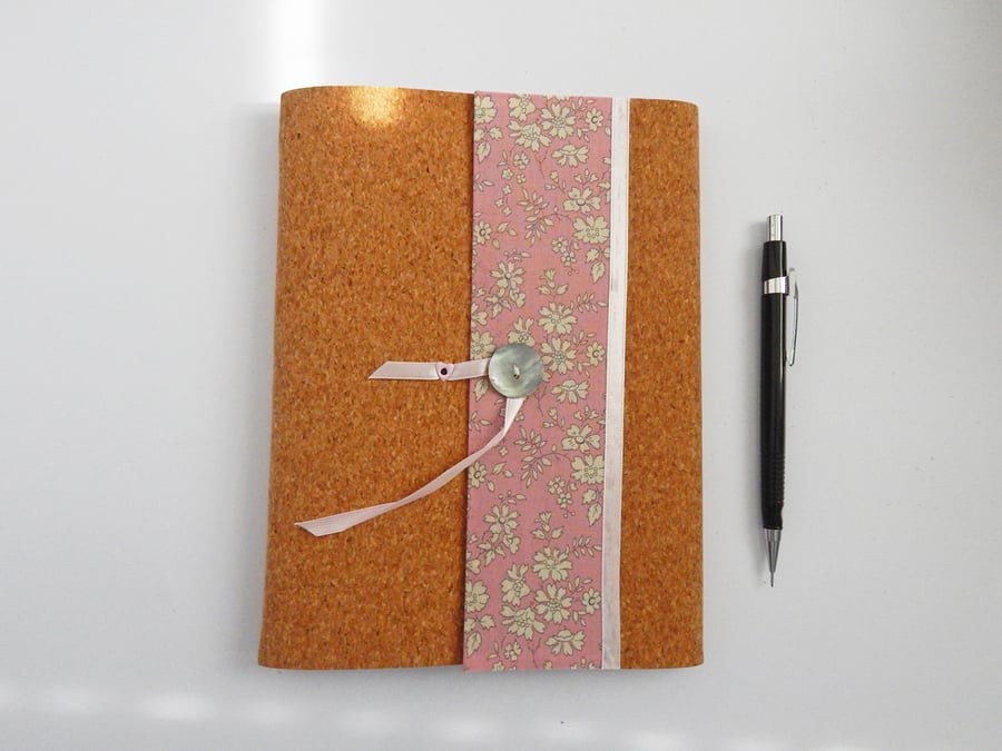 Cork & Liberty Fabric Cover Set; A5 Notebooks. Mothers Day Flowers