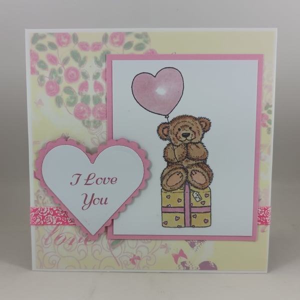 Cute teddy love card  