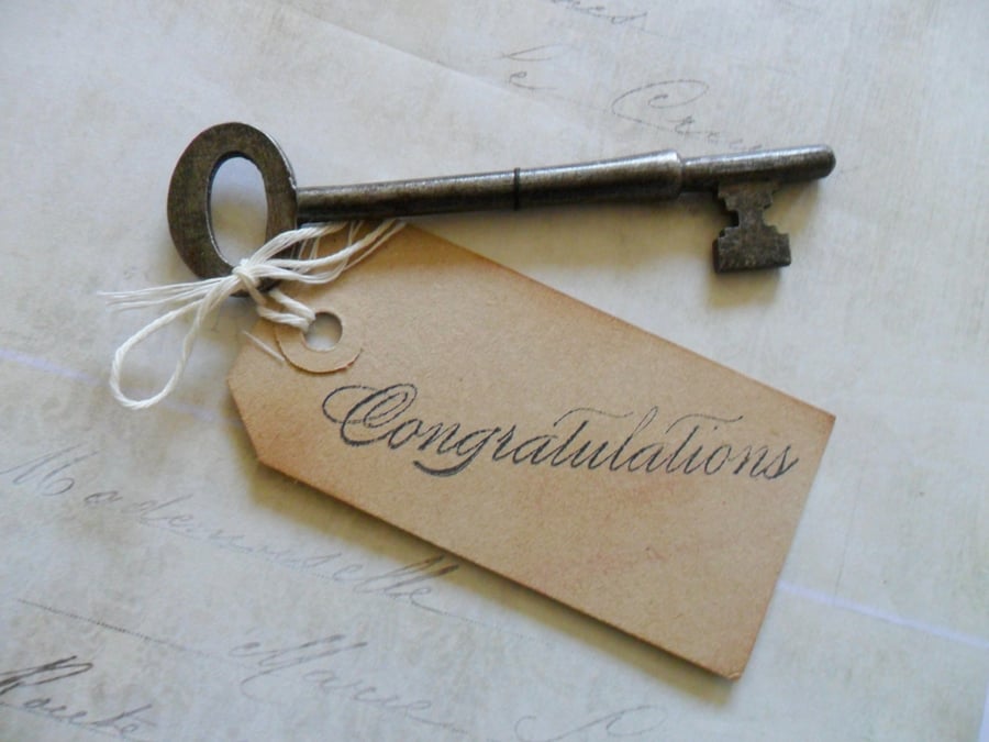 Vintage Key of the Door Gift Tag
