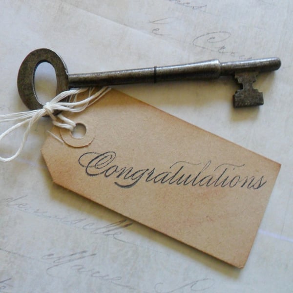 Vintage Key of the Door Gift Tag