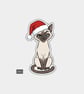 Unique Funny Christmas Sticker Xmas Decal For Adults - Siamese Cat