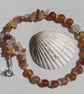 Orange Carnelian Agate Gemstone Chunky Statement Beaded Necklace "Ariana"