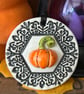 Fancy ceramic pumpkin hanging decoration - Image 1