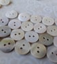 12.5mm 1 2" Rainbow White Pearl Buttons x 6 Buttons
