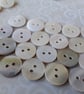 12.5mm 1 2" Rainbow White Pearl Buttons x 6 Buttons - Image 1
