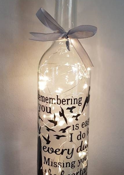 Remembrance Memorial Bottle Lamp