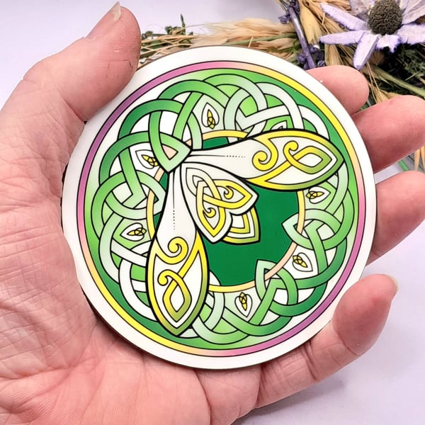 Snowdrop Celtic Knot Coaster