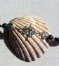 Black Agate & Black Hematite Gemstone Statement Beaded Gothic Necklace - Image 6