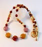 Mookaite Necklace With Pink Swarovski Crystals - Handmade In Devon - Free UK P&P - Image 6