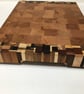End Grain Cutting Board: Beech Multi-Wood Chaos Pattern - Image 5
