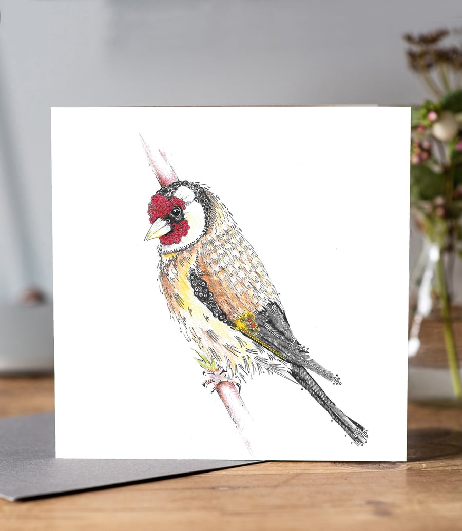 Gold Finch Greeting card 