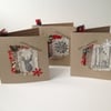 Christmas Cards,Collage Designs,Pk of Six,Handmade Xmas Cards