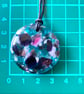 Purple and Blue Round Fused Glass Pendant Necklace  - Image 3
