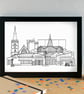 Belle Vale Liverpool Skyline Art Print - Image 3