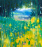 The Field Beyond is a semi-abstract yellow and green April meadow landscape  - Image 3