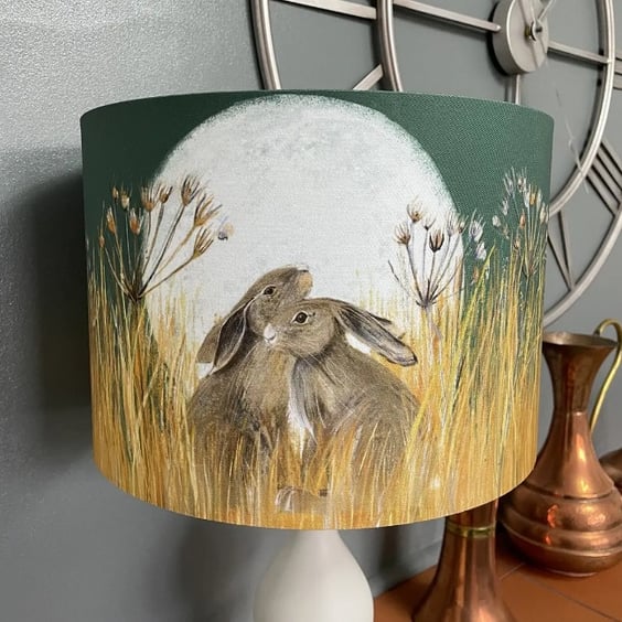 Handmade Hare Art Lampshade 