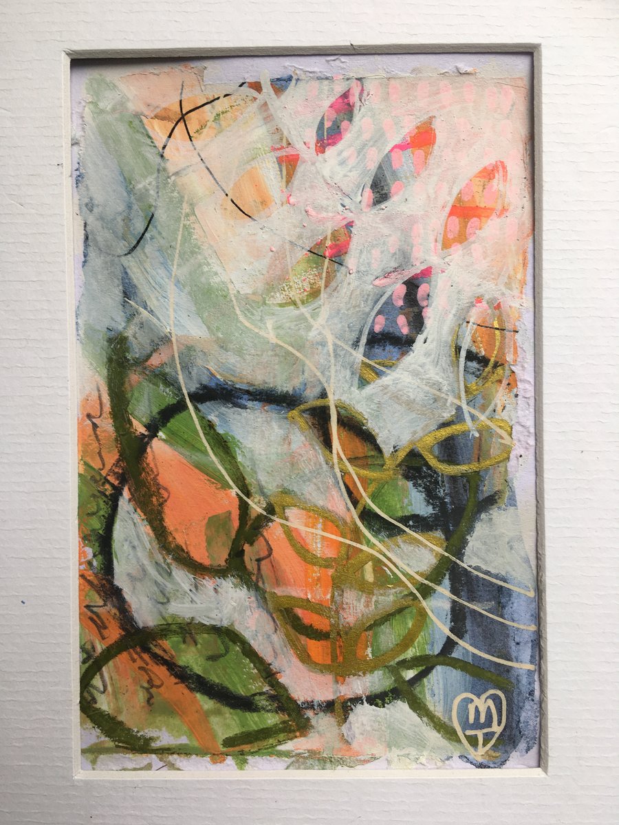 Walking Meditation. Original Mixed Media Abstract  Wall Art