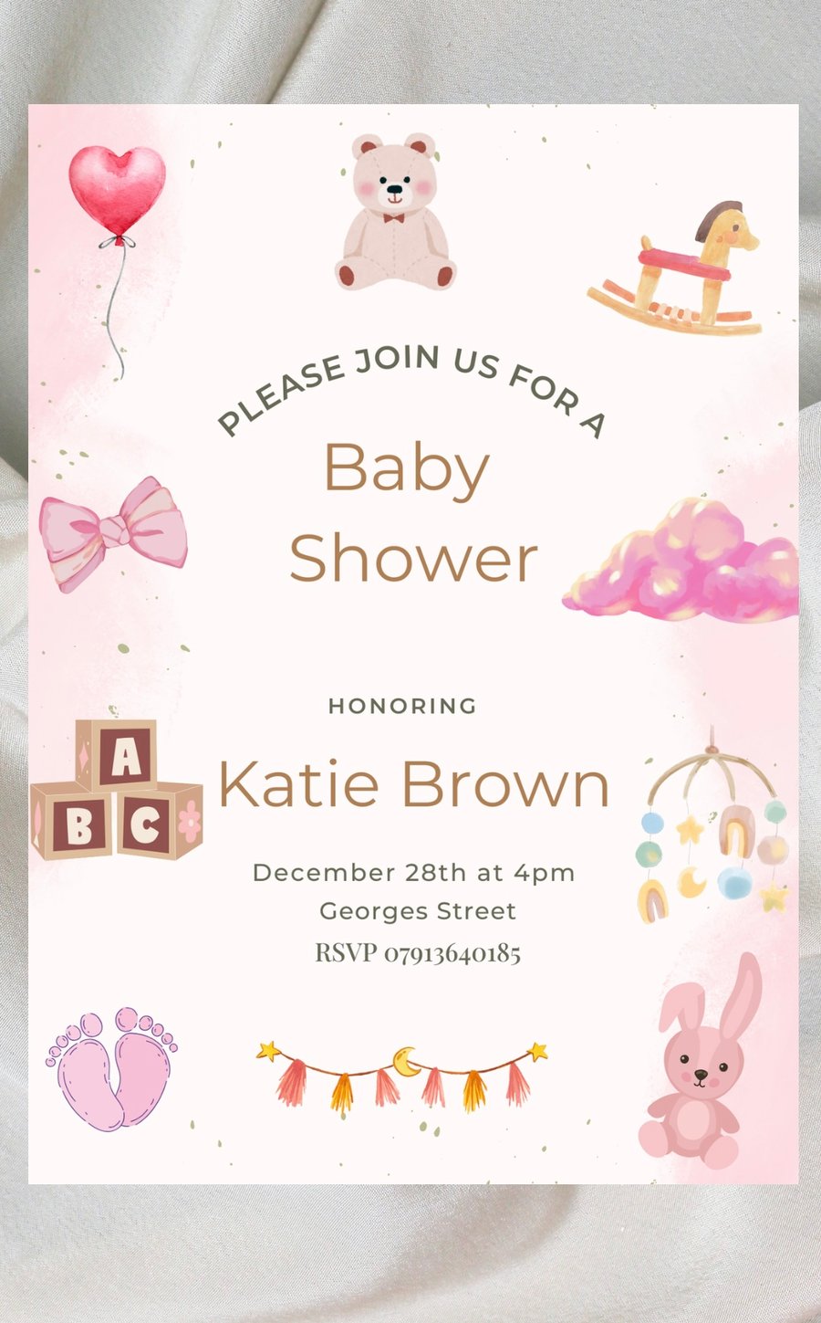 10 Personalised Baby Shower Invites 