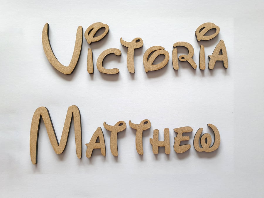 Personalised Disney Inspired Wooden Names Words or Letters Wood Sign Wooden Word