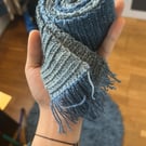 Blue Sparkly Skinny Scarf 