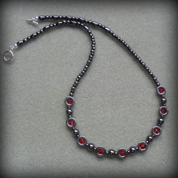 Haematite and Crystal Necklace