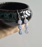 Handmade 925 Silver & Light Blue Crackled Agate Drop Dangle Earrings Gift Boxed  - Image 5