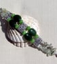 Nephrite Jade, Peridot & Green Prehnite Gemstone Beaded Bracelet "Serene Glory" - Image 4